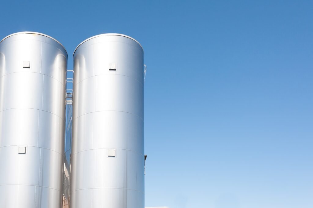 Chemical plant, containers
